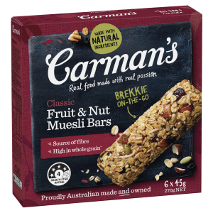 carman's classic fruit and nut muesli bars