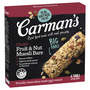 Carman's Muesli Bars Classic Fruit & Nut