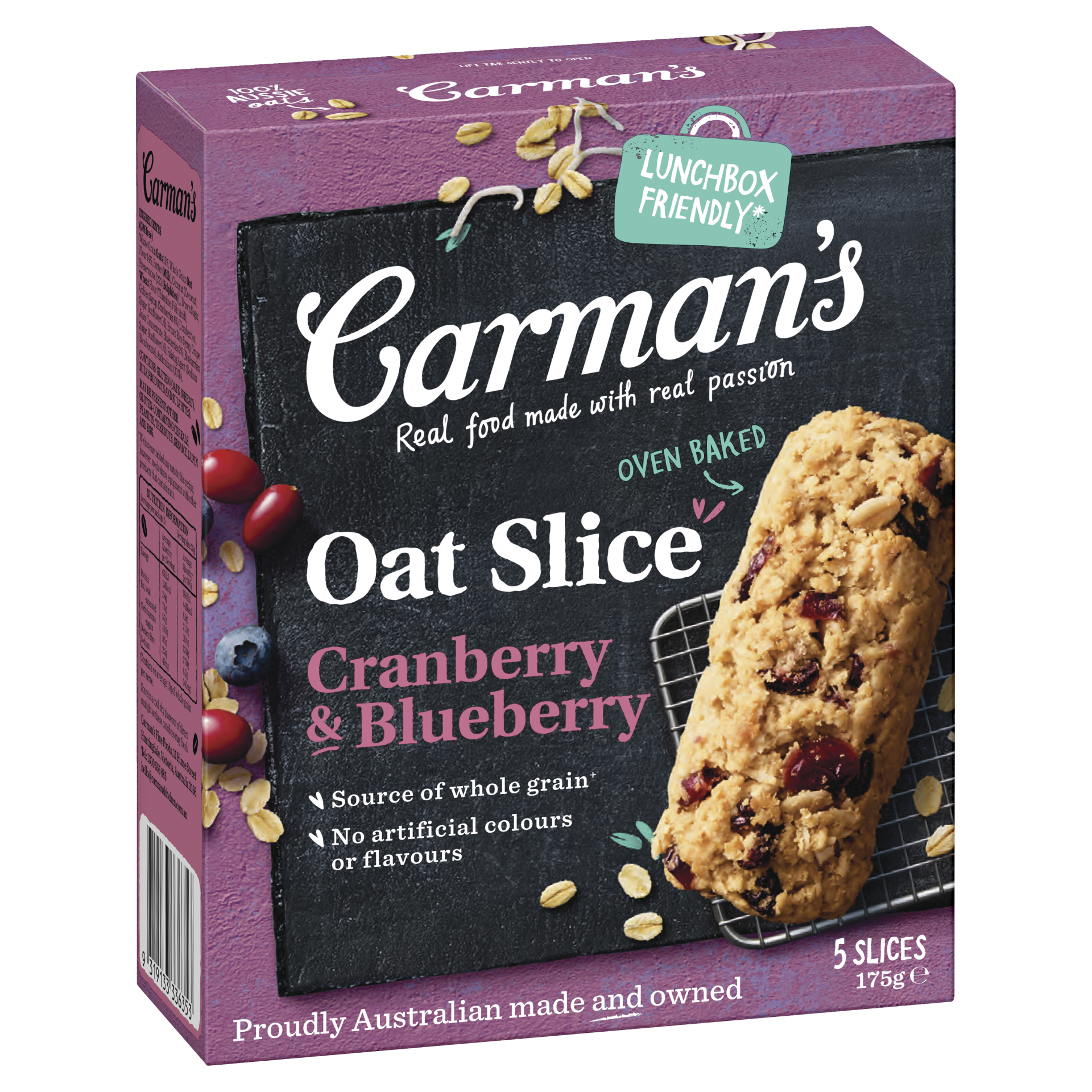 Cranberry & Blueberry Oat Slice 5 Pack