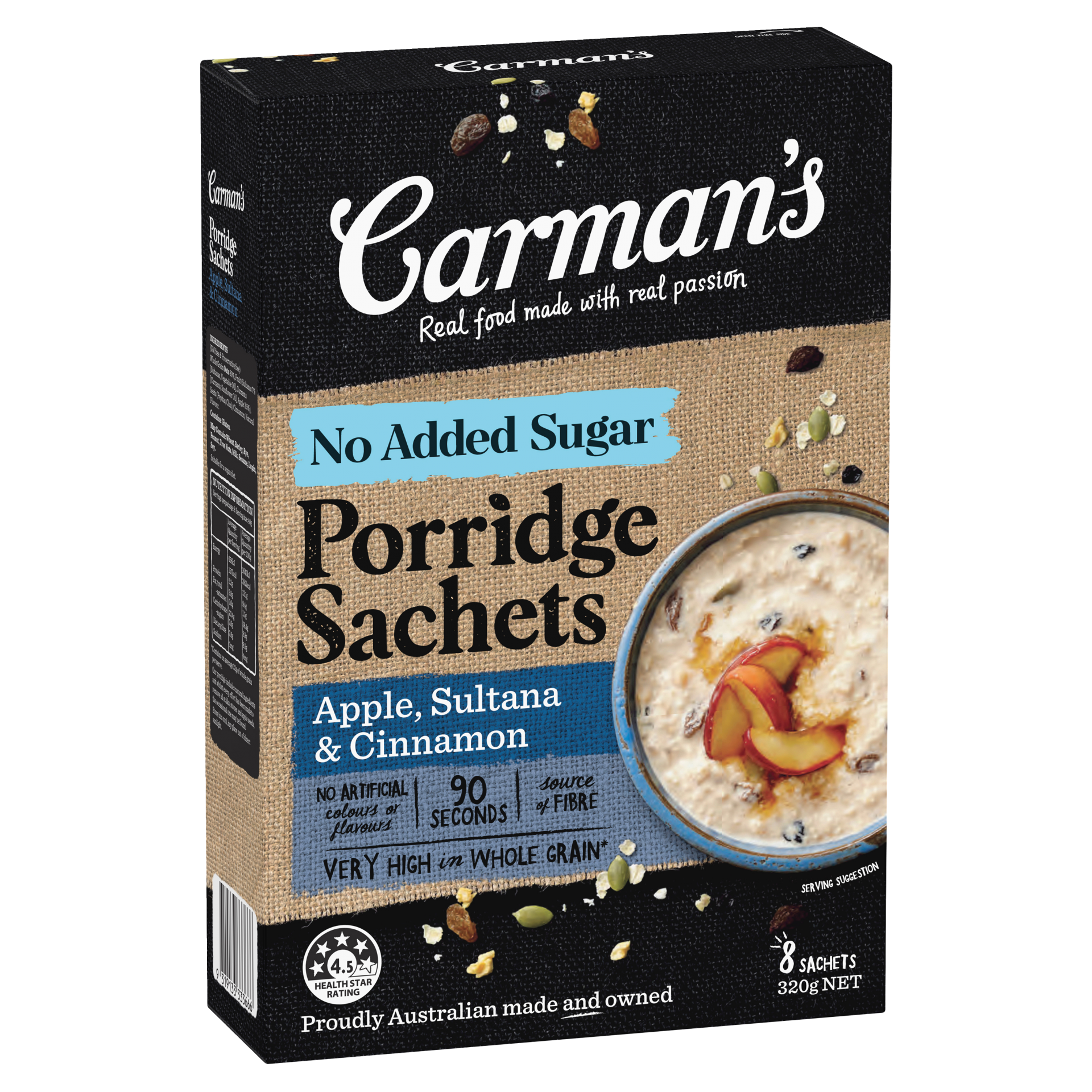 Apple, Sultana & Cinnamon Porridge Sachets