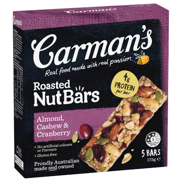 Almond, Cashew & Cranberry Nut Bars 5 Pack