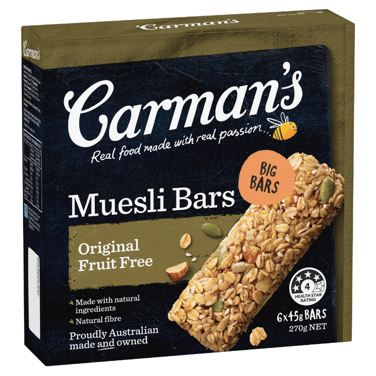 Original Fruit Free Muesli Bars 6 Pack