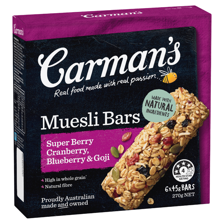 Super Berry Muesli Bars 6 Pack