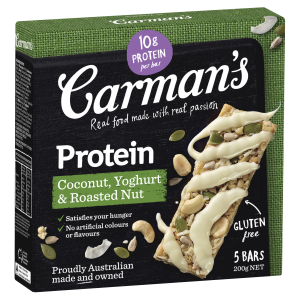 Carman's Protein Bars Coconut, Yoghurt & Roasted Nut 5 Pack