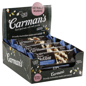 Carman's Roasted Nut Bars Greek Style Yoghurt & Blueberry 12 x 45g