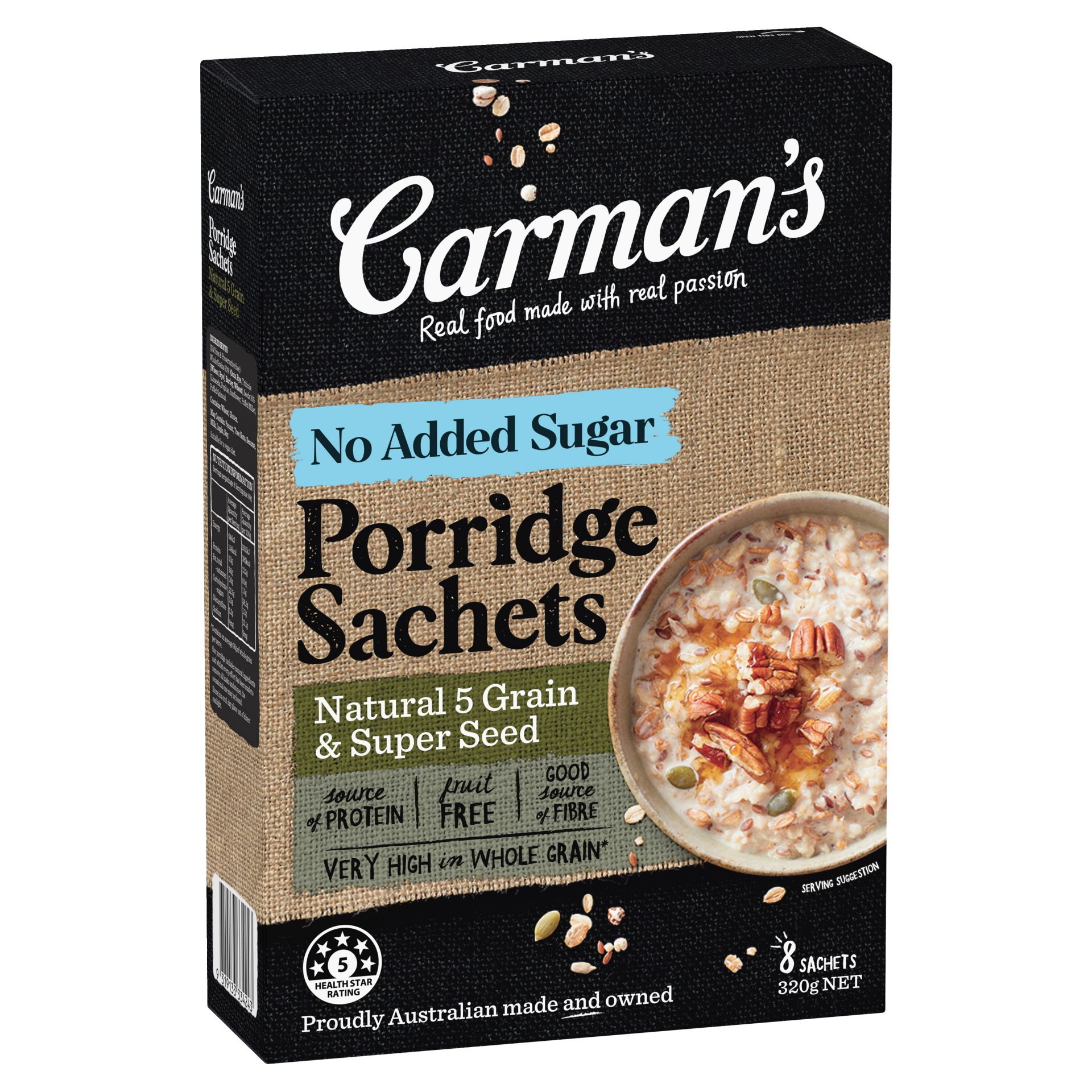 Natural 5 Grain & Super Seed Porridge Sachets