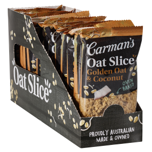 Carman's Oat Slice Golden Oat & Coconut 12 x 70g