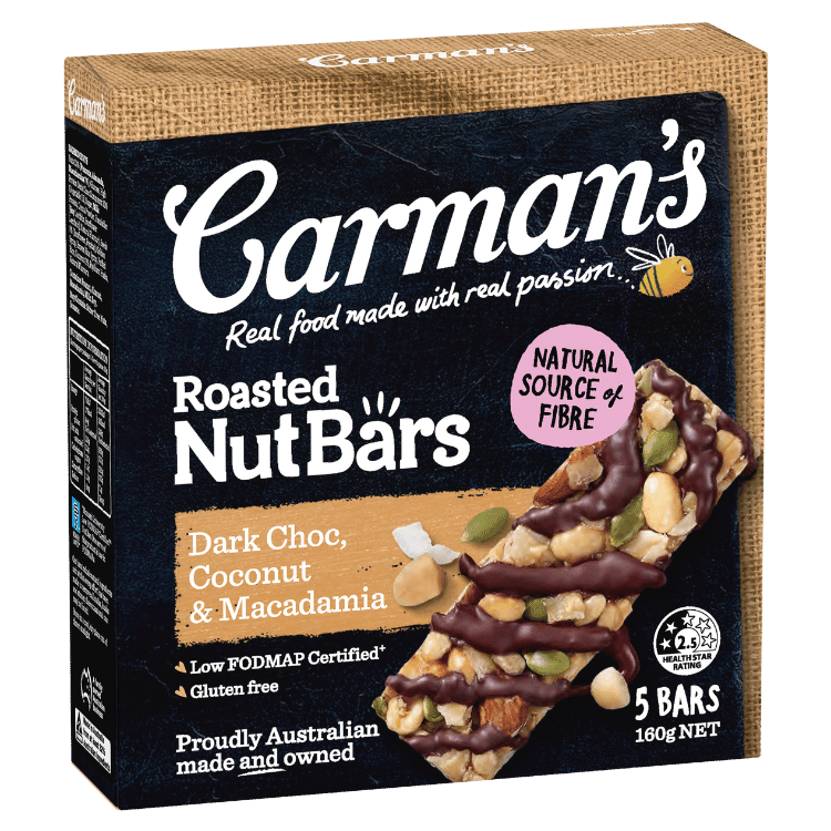Dark Choc, Coconut & Macadamia Nut Bars 5 Pack