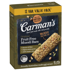 Carman's Original Muesli Bars Fruit Free 12 Pack