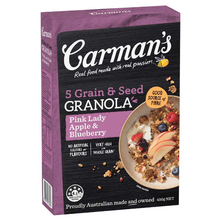 Pink Lady Apple & Blueberry 5 Grain & Seed Granola