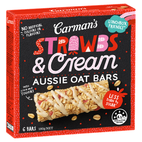 Strawbs & Cream Aussie Oat Bars