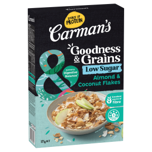 Carman's Goodness & Grains Low Sugar Almond & Coconut Flakes