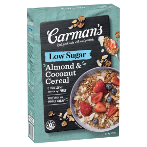 Carman's Low Sugar Cereal Almond & Coconut 375g