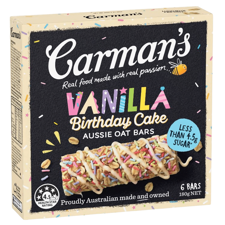 Vanilla Birthday Cake Aussie Oat Bars