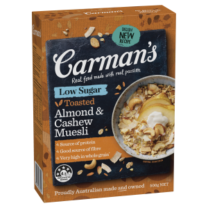 Carman's Low Sugar Toasted Almond & Cashew Muesli 500g