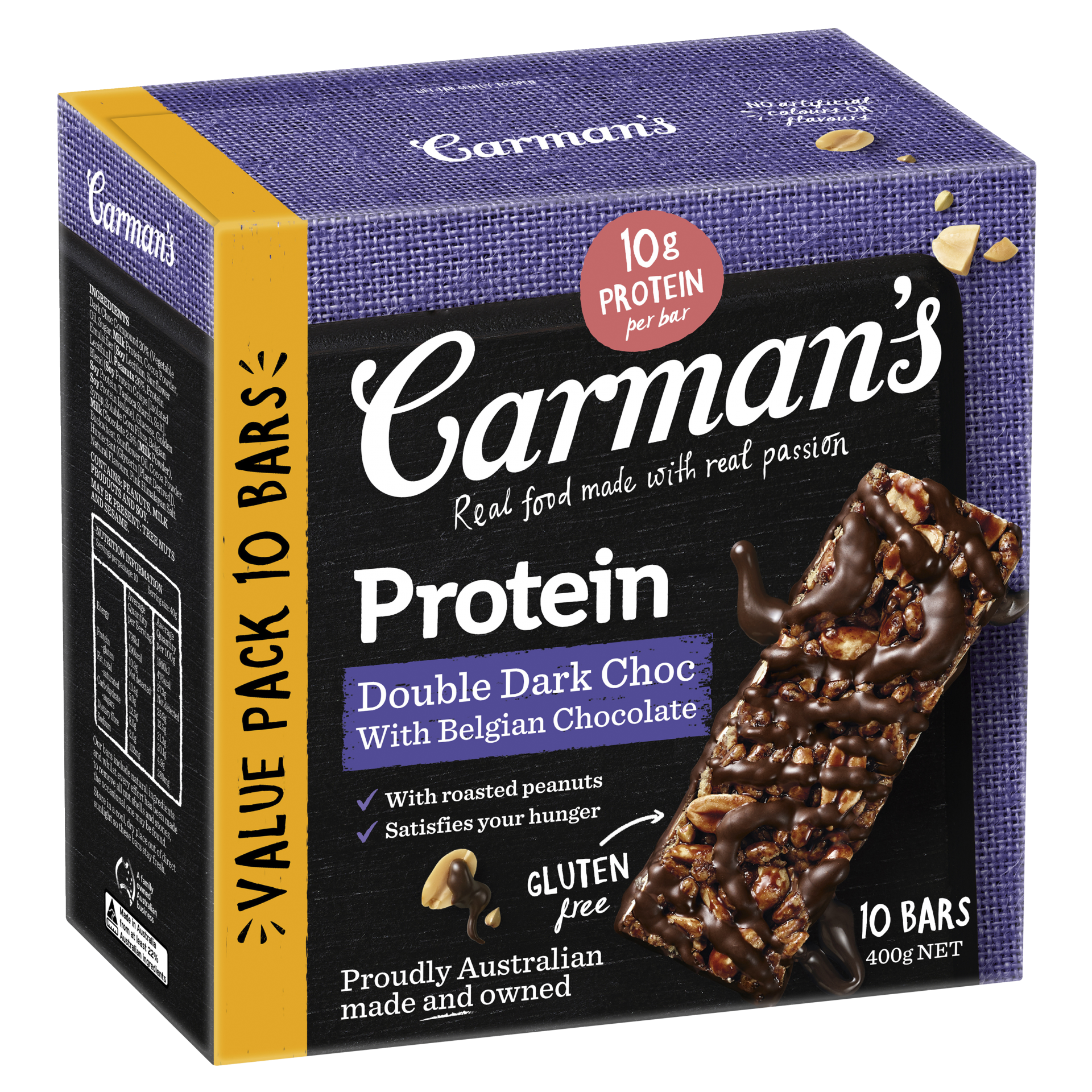 Double Dark Choc Protein Bars With Belgian Chocolate 10 Pack