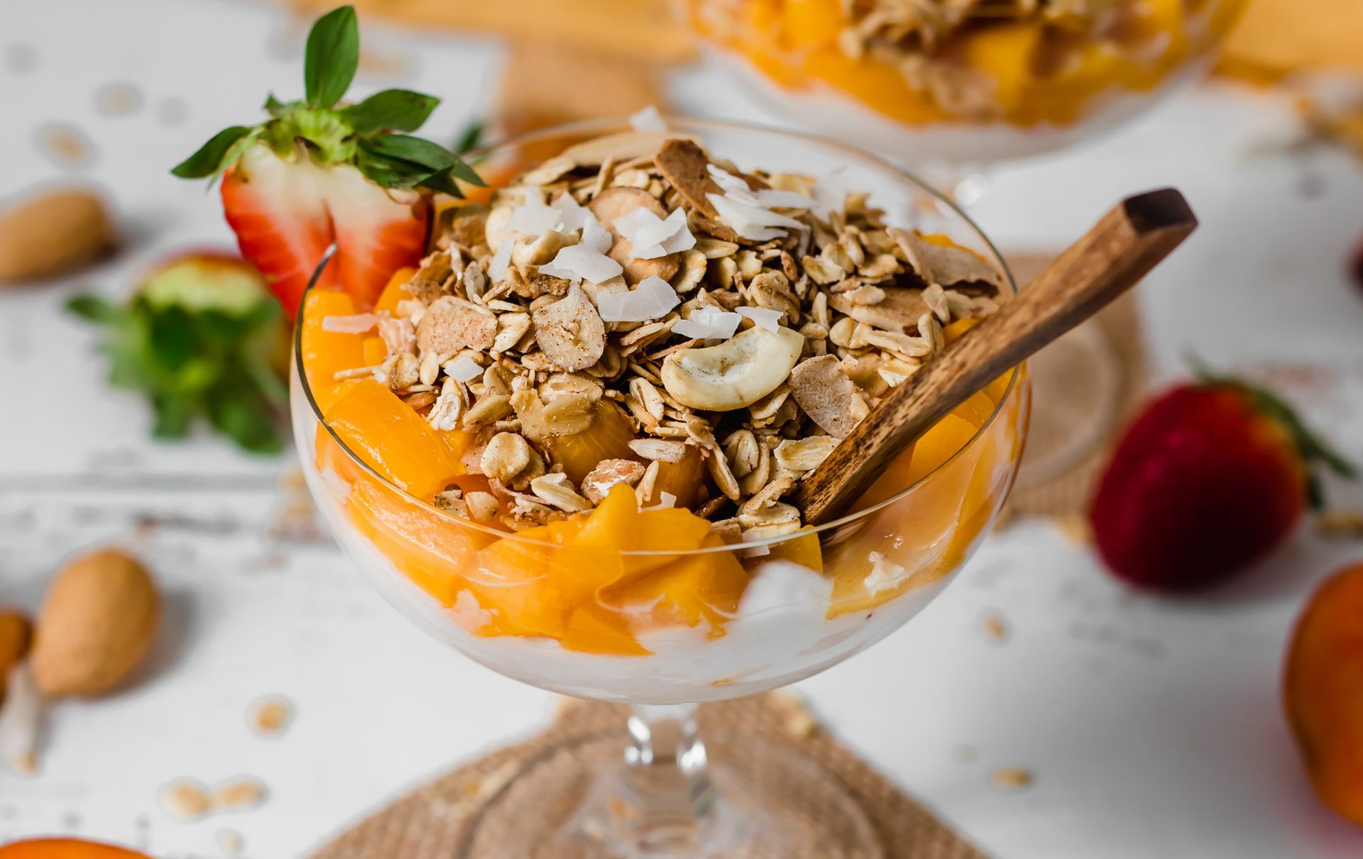 Photo of Carman's peachy muesli parfait