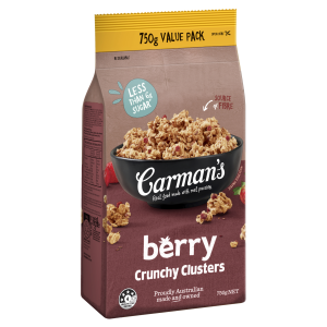 Carman's Berry Crunchy Clusters Value Pack 750g
