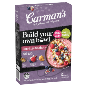 Carman's Build Your Own Bowl Porridge Sachets Limited Edition 6 Pack 240g