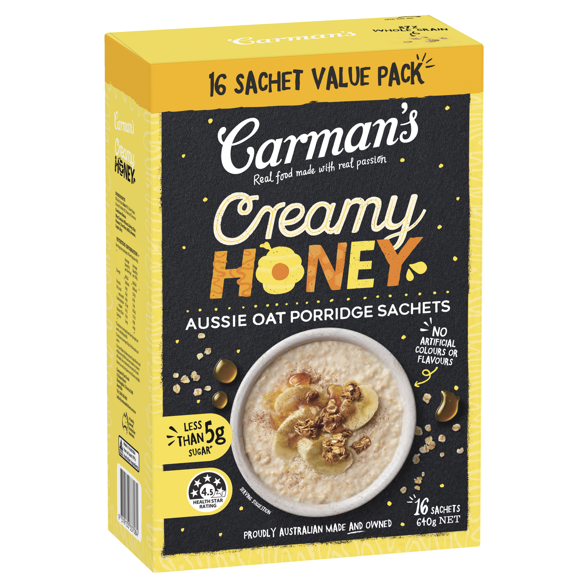Creamy Honey Aussie Oat Porridge Sachets