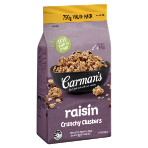 Carman's Raisin Crunchy Clusters Value Pack 750g