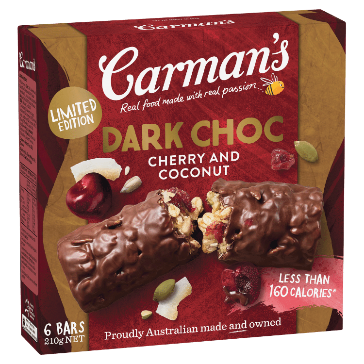 Dark Choc Cherry & Coconut Muesli Bars Limited Edition