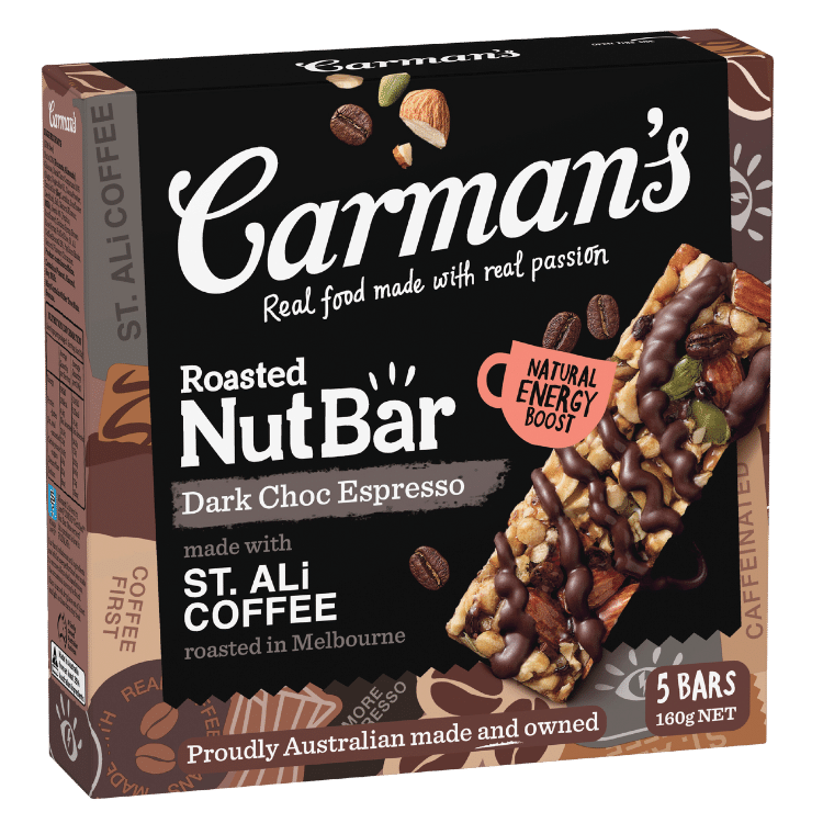 Roasted Nut Bars Dark Choc Espresso 5 Pack