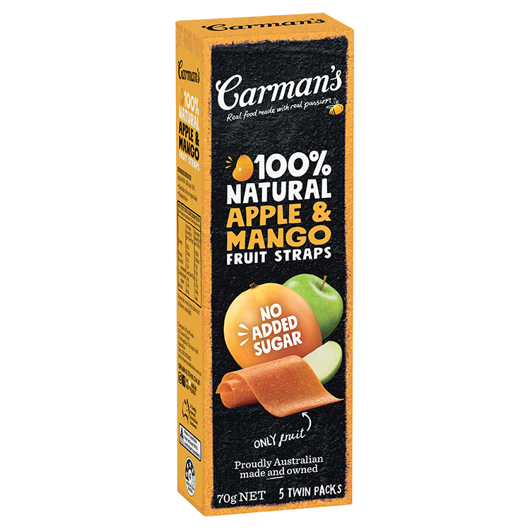 100% Natural Apple & Mango Fruit Straps