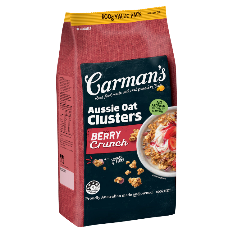Carman’s Aussie Oat Clusters Berry Crunch Value Pack
