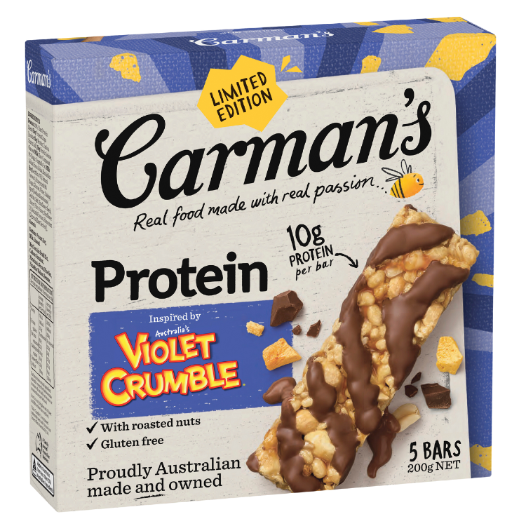 Protein Bars Limited Edition Violet Crumble 5 Pack