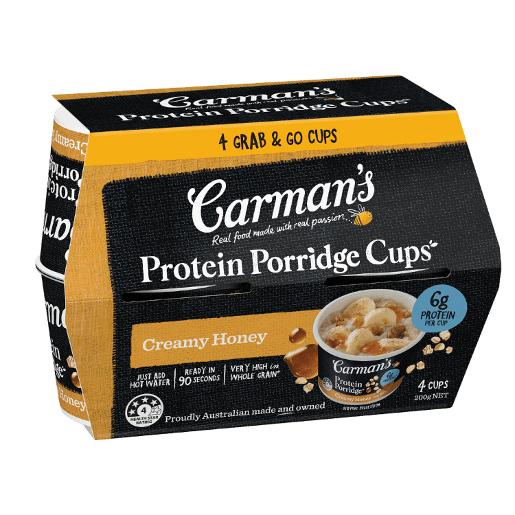 Protein Porridge Cups Creamy Honey 4 Pack