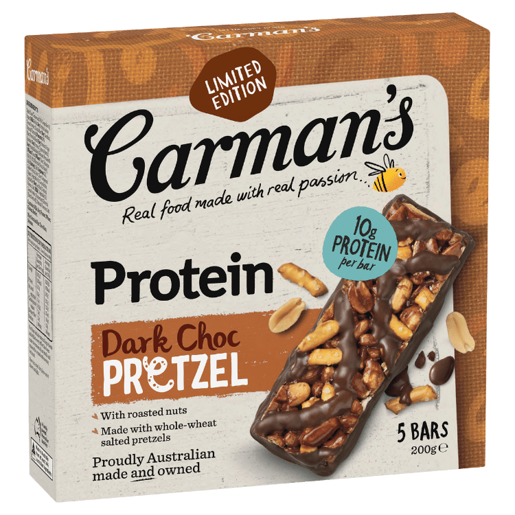 Limited Edition Protein Bars Dark Choc & Pretzel